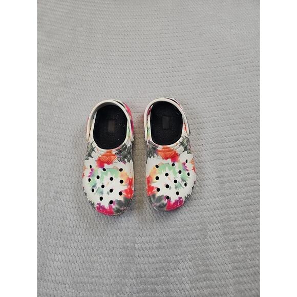 Crocs Womens Size 6 Mens 4 Tye Dyed Furlined Slip On - Picture 1 of 9